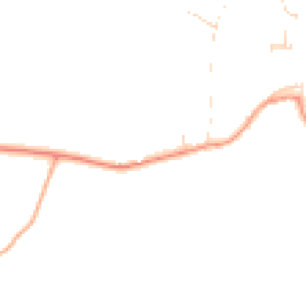 Daytime road noise heatmap for PE33 0BW