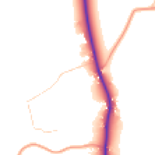 Daytime road noise heatmap for PE33 0BX