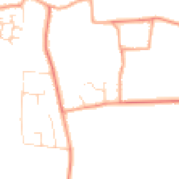 Daytime road noise heatmap for PE33 0JD