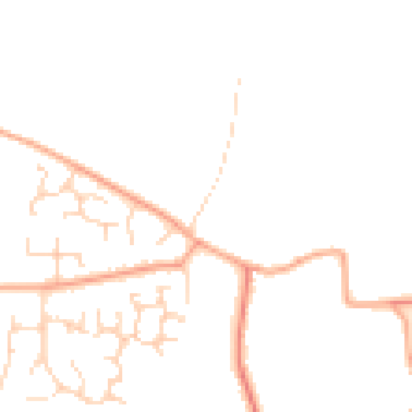 Daytime road noise heatmap for PE33 0JN
