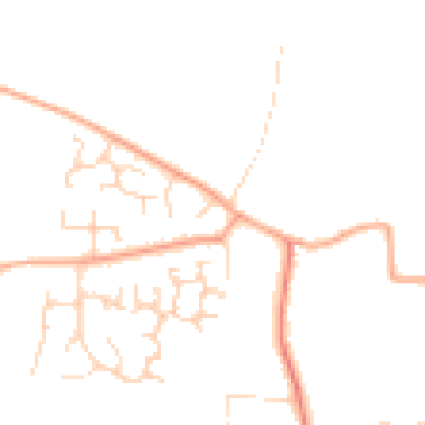 Daytime road noise heatmap for PE33 0JS