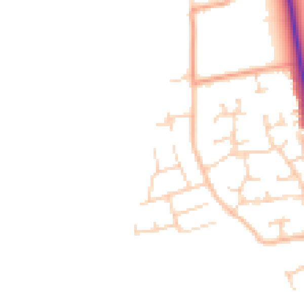 Daytime road noise heatmap for PE33 0QB