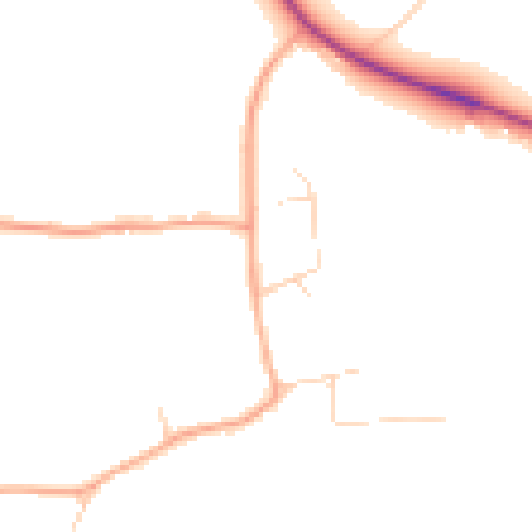 Daytime road noise heatmap for PE33 0RA
