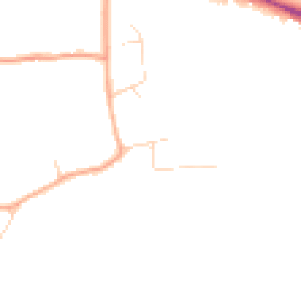 Daytime road noise heatmap for PE33 0RB