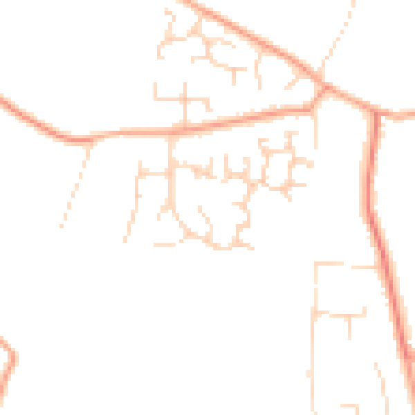 Daytime road noise heatmap for PE33 0TF