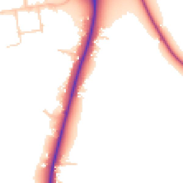 Daytime road noise heatmap for PE33 0TH