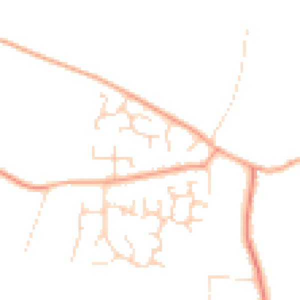 Daytime road noise heatmap for PE33 0TR