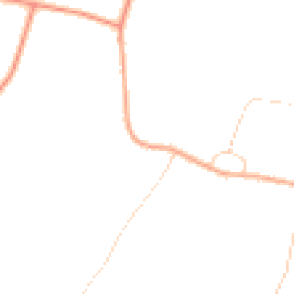 Daytime road noise heatmap for PE33 9AE