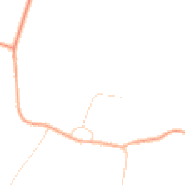 Daytime road noise heatmap for PE33 9AQ