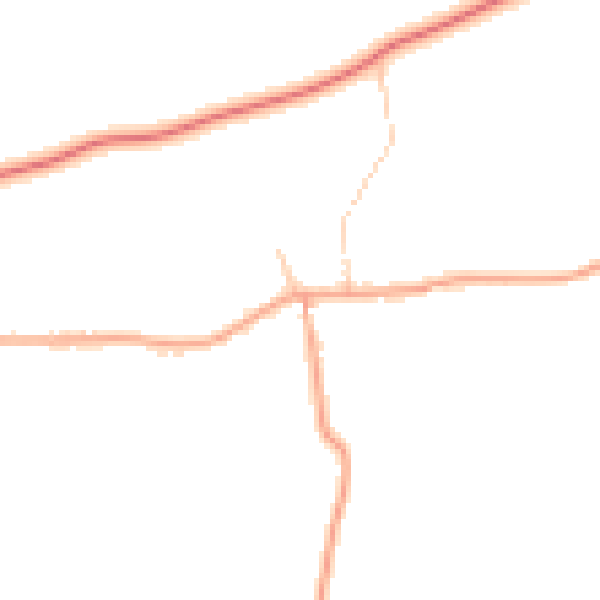 Daytime road noise heatmap for PE33 9BS