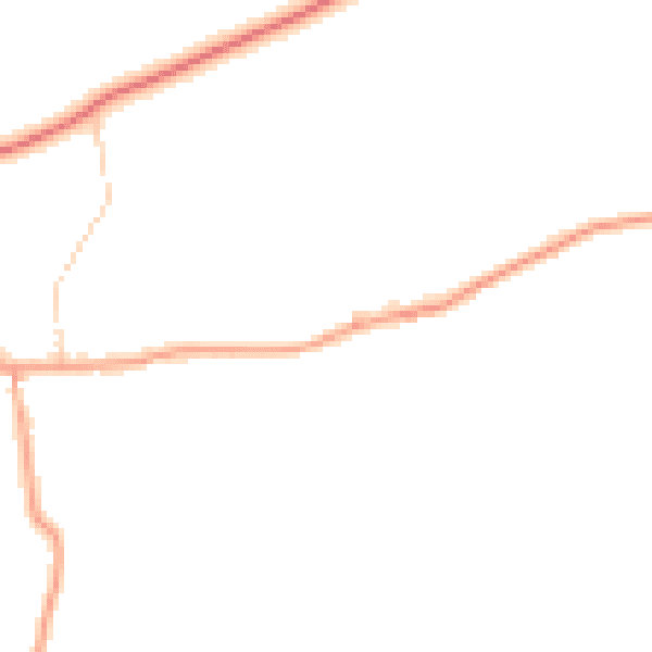 Daytime road noise heatmap for PE33 9DA
