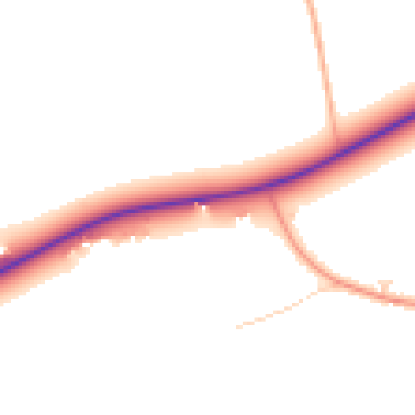Daytime road noise heatmap for PE33 9DU