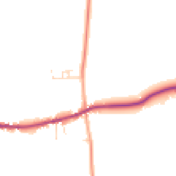 Daytime road noise heatmap for PE33 9ES