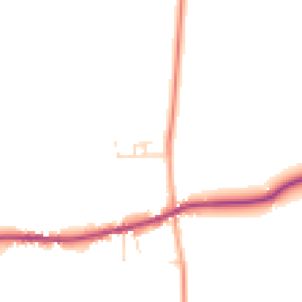 Daytime road noise heatmap for PE33 9EU