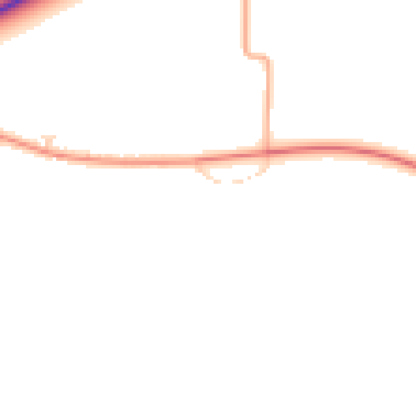 Daytime road noise heatmap for PE33 9FD
