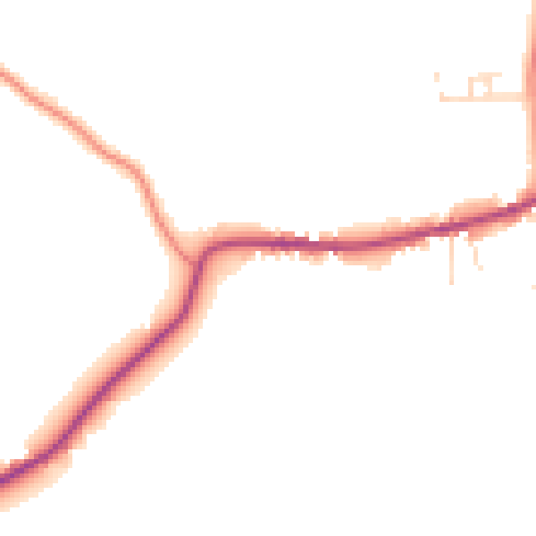 Daytime road noise heatmap for PE33 9FS