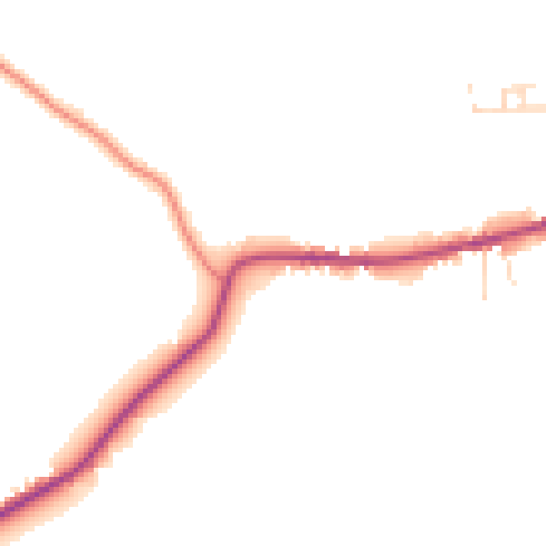 Daytime road noise heatmap for PE33 9HD