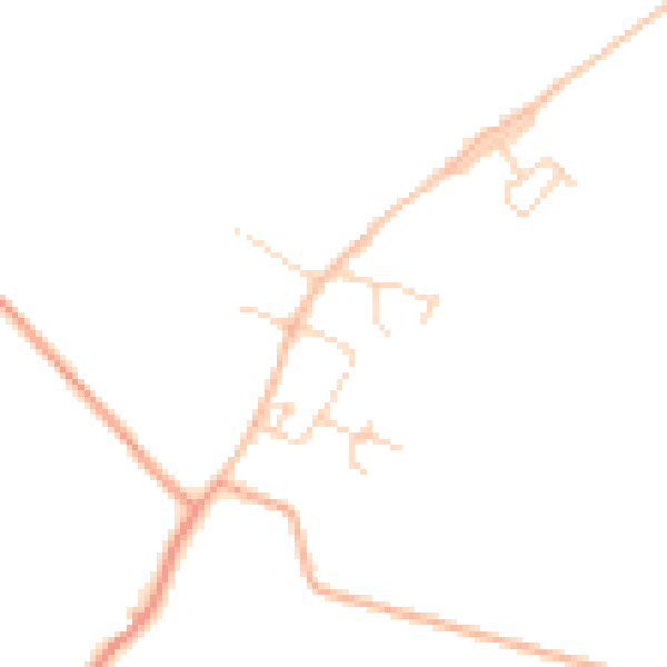 Daytime road noise heatmap for PE33 9JB