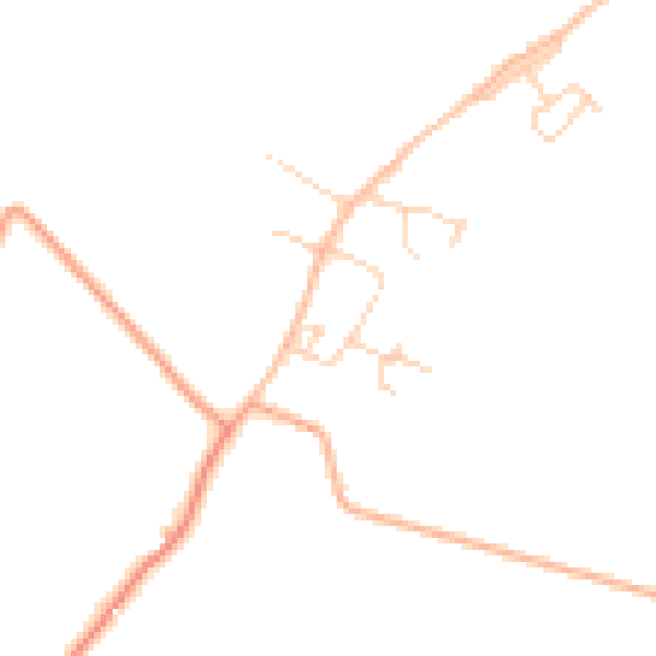 Daytime road noise heatmap for PE33 9JY