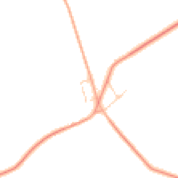 Daytime road noise heatmap for PE33 9PU