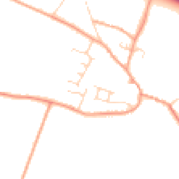 Daytime road noise heatmap for PE33 9TW