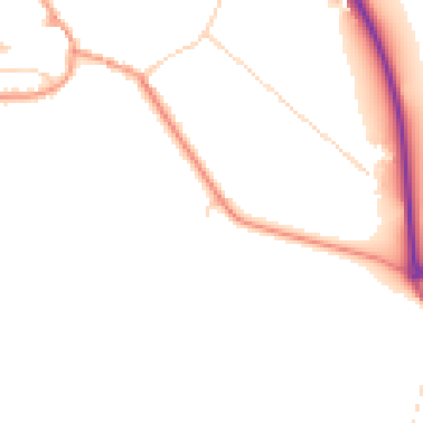 Daytime road noise heatmap for PE33 9UE