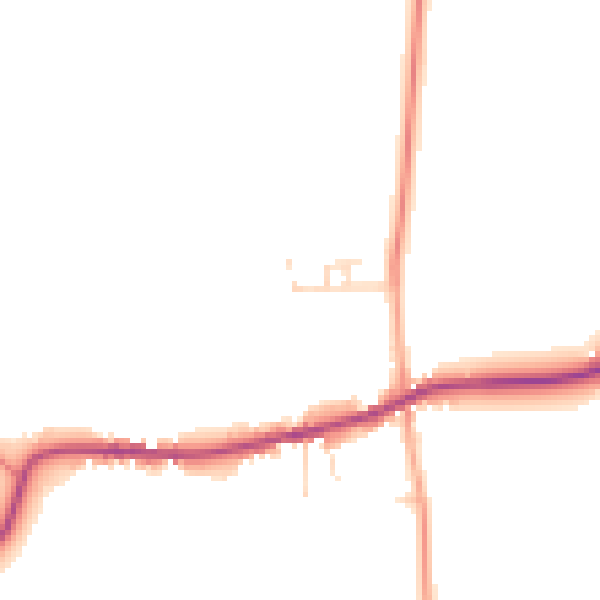 Daytime road noise heatmap for PE33 9UN