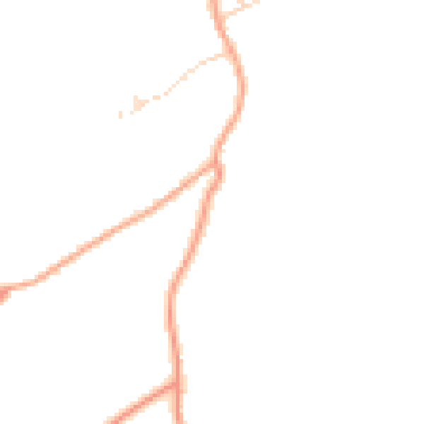 Daytime road noise heatmap for PE34 3DJ