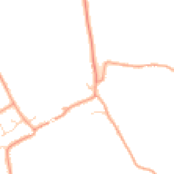 Daytime road noise heatmap for PE34 3EZ