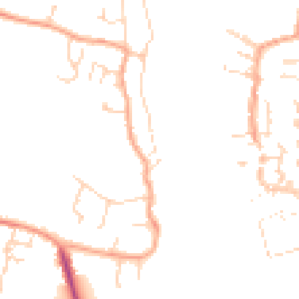 Daytime road noise heatmap for PE34 3JW