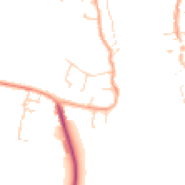 Daytime road noise heatmap for PE34 3LF