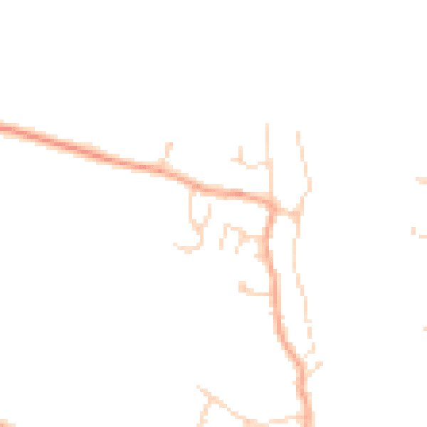 Daytime road noise heatmap for PE34 3NG
