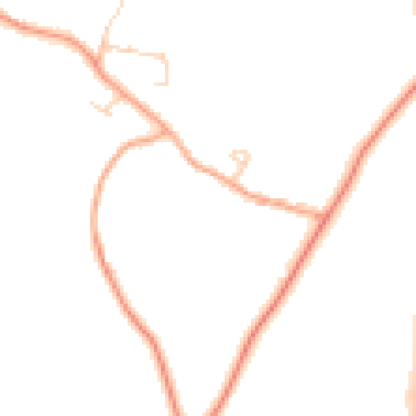 Daytime road noise heatmap for PE34 3QH