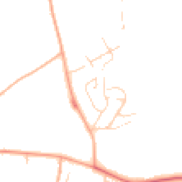 Daytime road noise heatmap for PE34 4AR