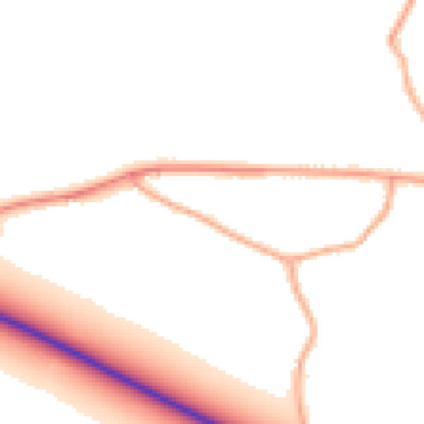 Daytime road noise heatmap for PE34 4EW