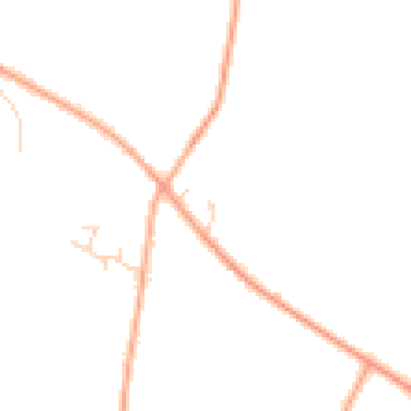Daytime road noise heatmap for PE34 4FH