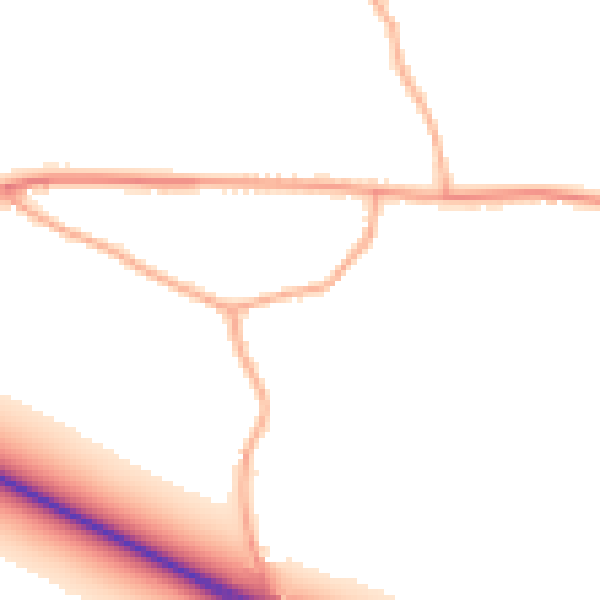 Daytime road noise heatmap for PE34 4HB