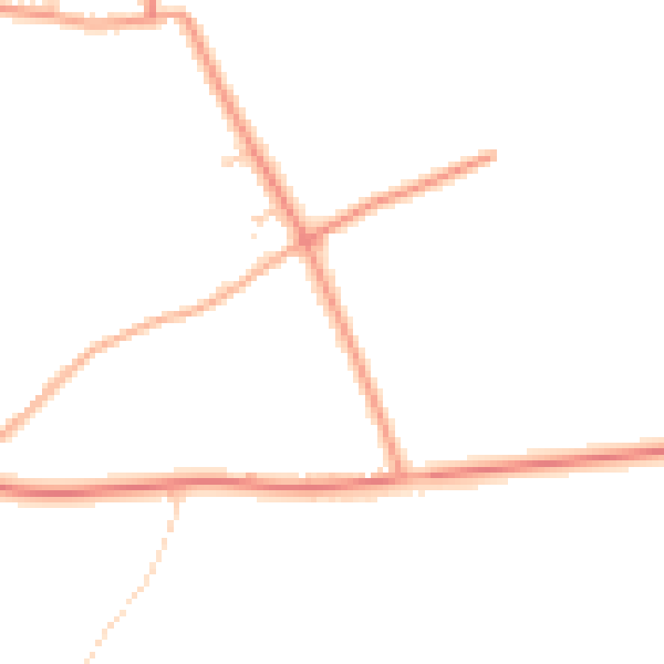 Daytime road noise heatmap for PE34 4HX