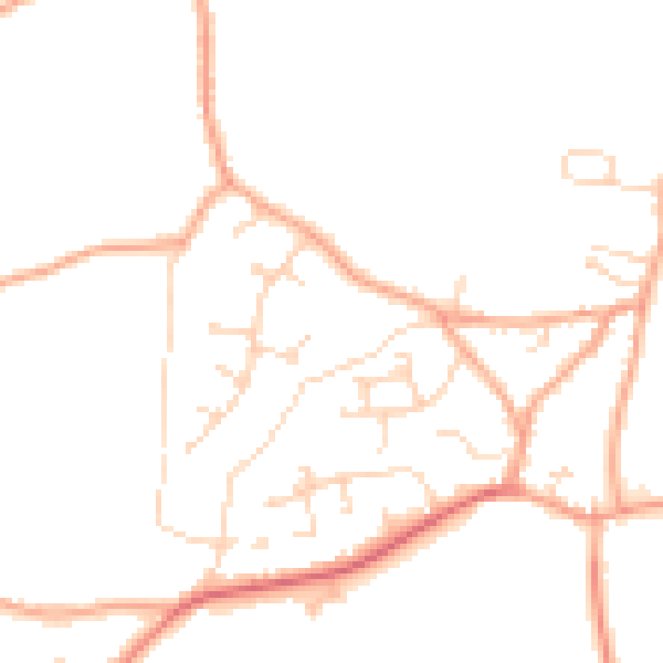 Daytime road noise heatmap for PE34 4LS