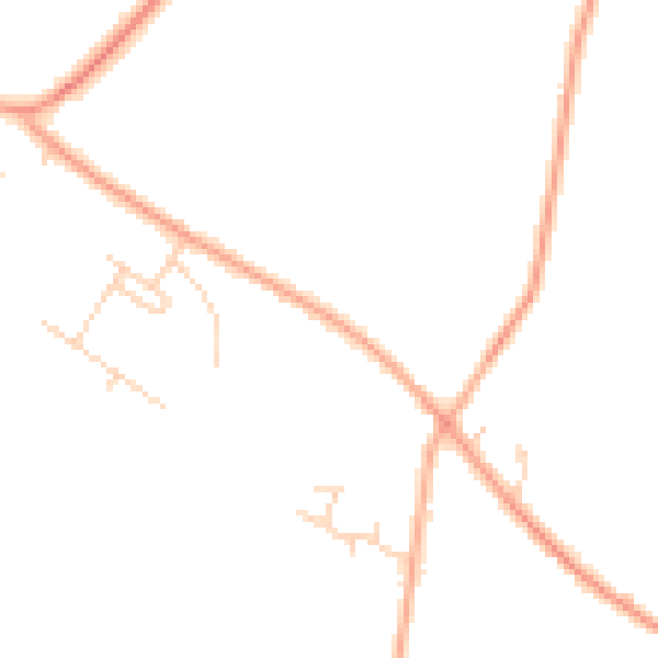 Daytime road noise heatmap for PE34 4QJ