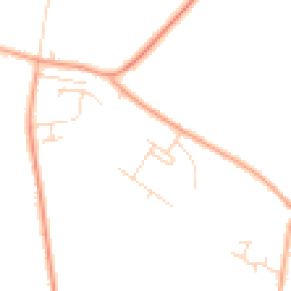 Daytime road noise heatmap for PE34 4QS