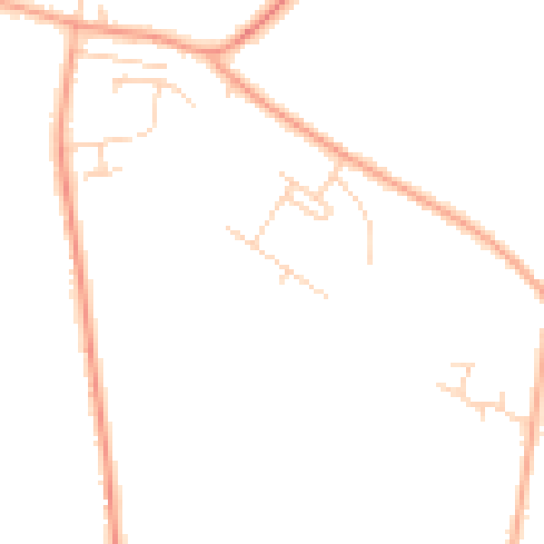 Daytime road noise heatmap for PE34 4QT