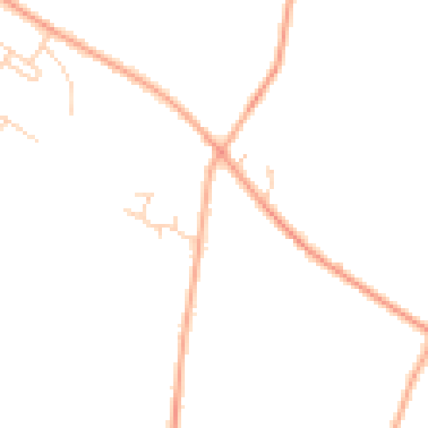 Daytime road noise heatmap for PE34 4QY