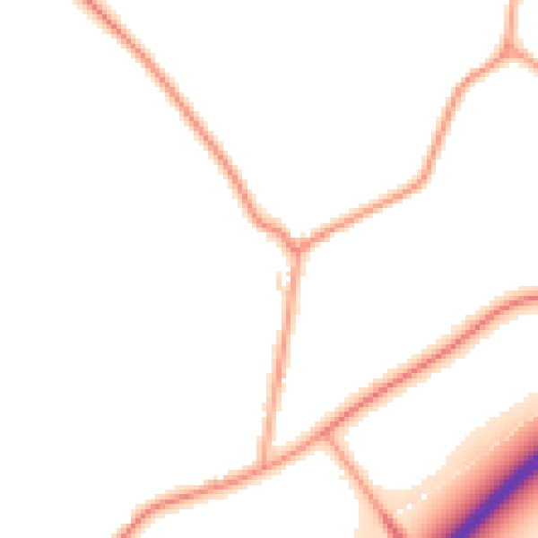 Daytime road noise heatmap for PE34 4SU