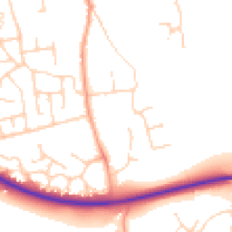 Daytime road noise heatmap for PE38 0DG