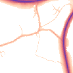 Daytime road noise heatmap for PE38 0DJ