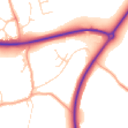 Daytime road noise heatmap for PE38 0DP