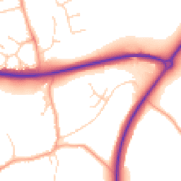 Daytime road noise heatmap for PE38 0DS