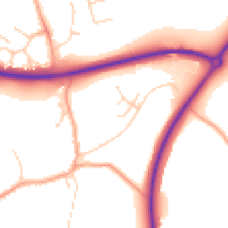 Daytime road noise heatmap for PE38 0DT