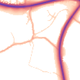 Daytime road noise heatmap for PE38 0DW